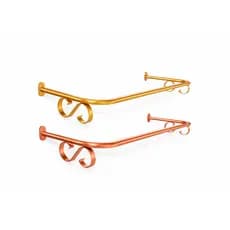Kit 2 Arara de Parede Dourada e Rose Gold Cabideiro de Roupas Aço Reforçado Suporte para Roupas Loja Quarto Closet