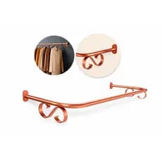Arara de Parede Dourada  Rose Gold Cabideiro de Roupas Vintage Clássica Suporte para Roupas Loja Quarto Closet