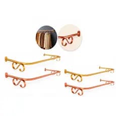 Kit 4 Arara para Roupa de Parede Rose Gold 1Metro / DOURADA.