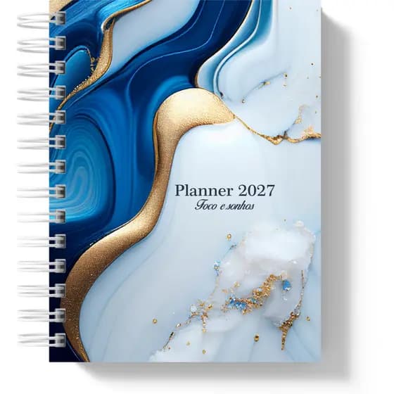 Planner 2027 Feminino A5 Capa Dura Agenda Planner Completo Metas Hábitos Financeiro Premium