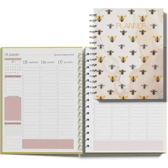 🔥 PLANNER 2026 A5 ABELHAS 🐝💛 | METAS, ROTINA E ORGANIZAÇÃO COMPLETA | AGENDA FEMININA
