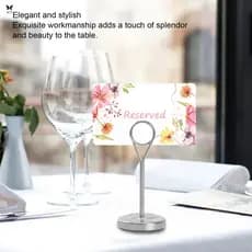 Suporte De Número De Mesa Redonda De Aço Inoxidável Para Banquete De Casamento Restaurante Assento Sinal De Exibição