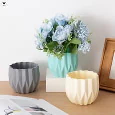 Pequeno Vaso De Flores De Plástico Inquebrável Vintage Olhar Mesa De Casa Decoração Para Sala De Estar Escritório Em