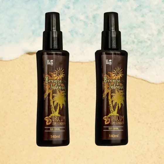 Kit 2 Bronzeador Corporal Urucum e Cenoura 140ml Pró Vitamina-A - Le Salon Pro