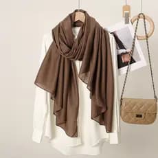Simples Algodão Linho Hijab Cachecol Sólido Mulher Muçulmana Hijabs Xales Senhoras Macio Longo Headwraps Casual Feminino