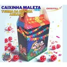 Kit Caixinhas turma da monica festa junina - personalizados turma da monica arraial  c/ nome e idade