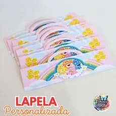 Lapela com alça - personalizada em todos os temas! Lapela para fechamento de saquinhos kit com 20uni