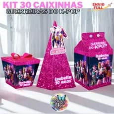 Kit 30 caixinhas personalizadas - Guerreiras do K-Pop - Lembrancinha personalizada ENVIO EM 24h