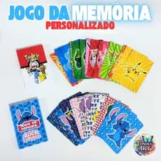 Jogo da memória - Caixinha + Cartas - Personalizados em qualquer tema! 2 kits - Jogo Divertido e estimulante!
