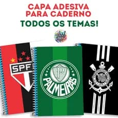 Adesivo para capa de caderno Grande ou Agenda - kit 2 a 6 adesivos (todos os temas) Adesivo Escolar