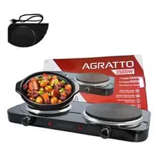 FOGÃO ELÉTRICO DE MESA 2 PRATOS  2500W  preto