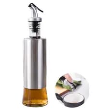 Porta Azeite Vinagre Óleo molho  Inox com Dosador Galheteiro