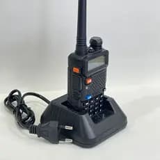 Rádio Comunicador Walkie Talkie Dual Band UHF VHF Longo Alcance Profissional Lanterna Recarregável Fone