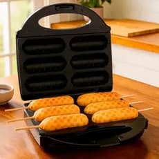 Máquina de Crepe Crepeira Elétrica Antiaderente Hot Dog Queijo Coalho Espetinho No Palito LCK 110v.XHL_HOME