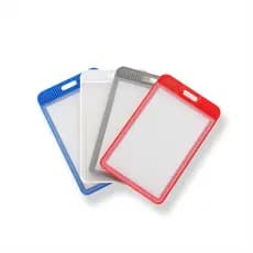 Kit com 5/10 Porta Credencial Plástico com Visor Transparente