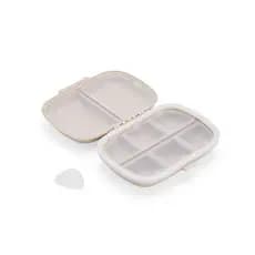 Kit com 5 Porta-Remédios Diário Compacto com Vedação em Silicone – 8 Compartimentos