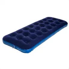 Colchão Inflável Solteiro Aveludada Multiuso Cama Camping Praia Acampamento Viagem + Kit Reparo