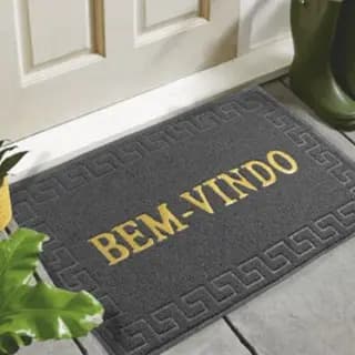 Tapete Capacho BEM VINDO Emborrachado de Porta Estampado  - Várias Estampas