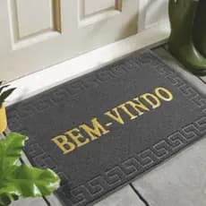 Tapete Capacho BEM VINDO Emborrachado de Porta Estampado  - Várias Estampas