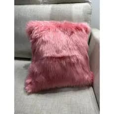 Capa De Almofada Peludo Felpudo De Lã 45x45cm Com Zíper