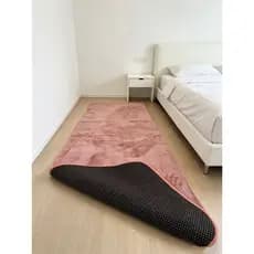 Tapete Passadeira Com Pelo De Coelho 60cm x 200cm Antiderrapante