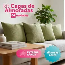 Kit 4 Capas de Almofada 45 cm x 45 cm Palazzo Moderno Decorativa para Sala Quarto Escritório de Luxo