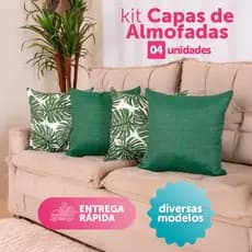 Kit 4 Capas de Almofada Gorgurinho 45x45 Decorativas Estampa Moderna para Sala e Sofá Escritório