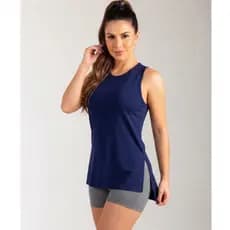 Blusa Feminina Regata Tapa Bumbum Vest Legging Básica Mullet Academia