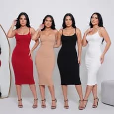 Vestido Feminino Tubinho Colado Alcinha Médio Moda Gringa Kardashian