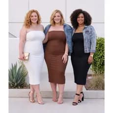 Vestido feminino midi tomara que caia anarruga plus size midi size GG G1 G2