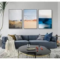 Quadros Decorativos Trio Kit 3 peças Grandes 90x60 ou 60x40 mais de 50 opções de imagens Quadro decorativo Sala Quadro decorativo Quarto Quadro decorativo Escritório Quadro decorativo Marmorizado Quadro decorativo abstrato Folhas arte quadro mosaico