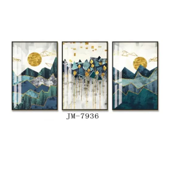 Quadros Decorativos Trio Kit 3 peças Grandes 90x60 ou 60x40 mais de 50 opções de imagens Quadro decorativo Sala Quadro decorativo Quarto Quadro decorativo Escritório Quadro decorativo Marmorizado Quadro decorativo abstrato Folhas arte quadro mosaico