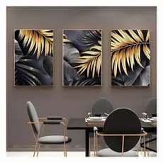 Quadros Decorativos Trio Kit 3 peças Grandes 90x60 ou 60x40 mais de 50 opções de imagens Quadro decorativo Sala Quadro decorativo Quarto Quadro decorativo Escritório Quadro decorativo Marmorizado Quadro decorativo abstrato Folhas arte quadro mosaico