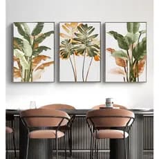 Quadros Decorativos Trio Kit 3 peças Grandes 90x60 ou 60x40 mais de 50 opções de imagens Quadro decorativo Sala Quadro decorativo Quarto Quadro decorativo Escritório Quadro decorativo Marmorizado Quadro decorativo abstrato Folhas arte quadro mosaico