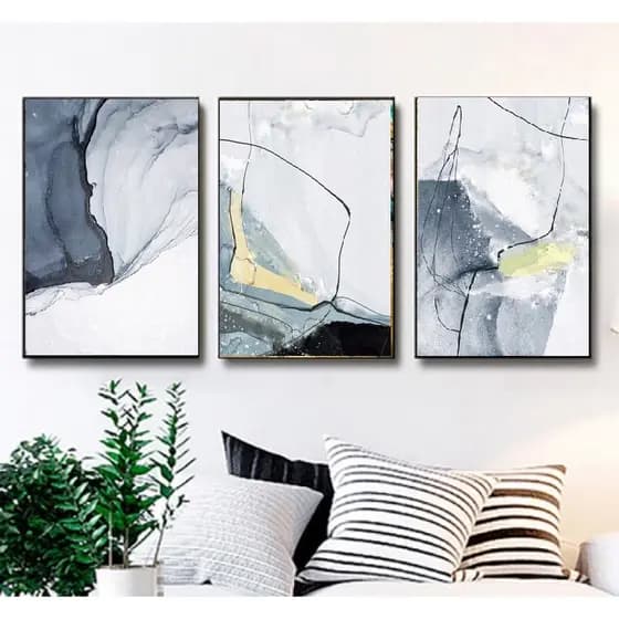 Quadros Decorativos Trio Kit 3 peças Grandes 90x60 ou 60x40 mais de 50 opções de imagens Quadro decorativo Sala Quadro