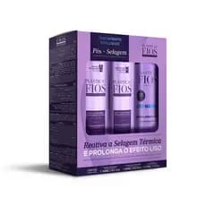 Kit Manutenção Cadiveu Plastica Dos Fios Shampoo 300ml + Condicionador 300ml + Liso Mágico 215ml