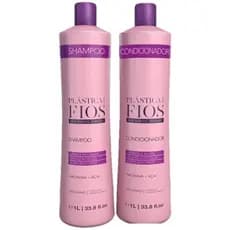 Kit Plástica dos Fios Shampoo 1 litro e Condicionador 1 litro