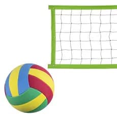 Kit rede de vôlei com bola Evo Sports 7 metros Verde