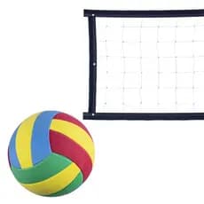 Kit rede de vôlei com bola Evo Sports 6 metros Azul