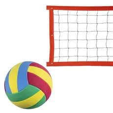 Kit Rede De Vôlei 9 Metros Laranja + Bola - Evo Sports