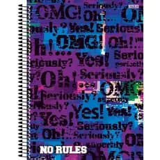 Caderno Universitário Espiral No Rules Kbom! Bolsa - 80 Folhas - 1 Matéria