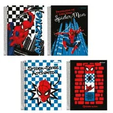 Caderno Espiral Universitário Capa Dura Homem Aranha 80 folhas