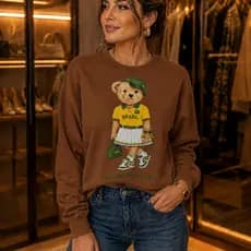 Moletom Feminino Estampado Urso Brasil -Philklen