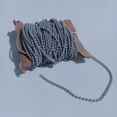 Corrente de comando Bola 10 Cinza com emenda para persiana vertical (3 metros)