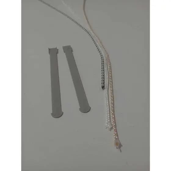 Kit 20 Unidade Lamela  75mm para Persiana + 5M Cordão 2mm para Persiana
