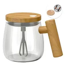 Chaleira Misturadora De Café Automática Agitadora Elétrica Giratória Para Chá Leite e Café 400ml