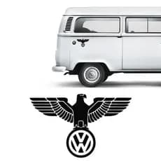Adesivo Águia Volkswagen Preta Emblema Decorativo Kombi fusca