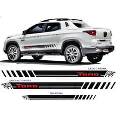 Faixa Lateral  Fiat Toro Faixa Auto Adesiva Colante