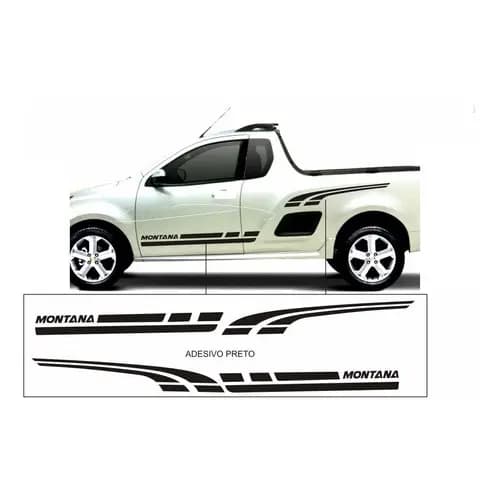 Faixa Lateral Chevrolet Montana Faixa Auto Adesiva Colante