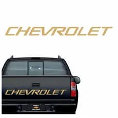 Adesivo Chevrolet S10 Emblema Dourado Tampa Traseira Caçamba Camionete